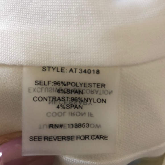 NWT SugarLips white ivory‎ mesh spandex crop top - Picture 4 of 4